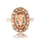 Bague 52 Bague ancienne topaze impériale et perles fines 58 Facettes 24-032