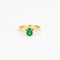 Bague Bague trilogie émeraude diamants or jaune 58 Facettes