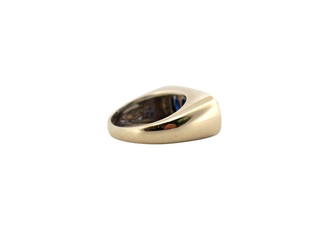 Bague 54 bague sertie 4 saphirs 2.08ct et 30 diamants 0.24ct 54 or blanc 18k 58 Facettes 267841