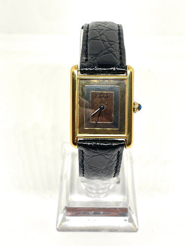 Montre CARTIER - Montre Must tank vermeil GM 58 Facettes
