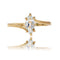 Bague 50 Bague or jaune aigue-marine navette 58 Facettes 21-676