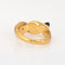 Vintage Bulgari Knot Ring Sapphire Emerald 18k Yellow Gold Sz 5 Signed Jewelry 58 Facettes G13941