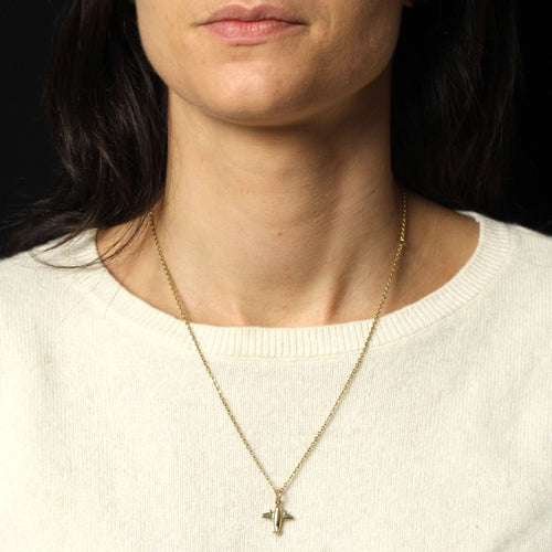 Pendentif Pendentif avion or jaune 58 Facettes CVP168