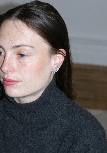 Boucles d'oreilles Guillemin & Soulaine Clips d'Oreilles Fleur Diamants 58 Facettes