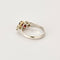 Bague 59 Bague or gris et jaune, rubis et diamants 58 Facettes GU262