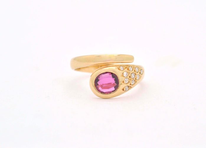 Bague 53 Bague serpent avec rubis et diamants 58 Facettes
