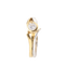 Bague Bague solitaire bicolore avec diamant taille brillant 58 Facettes 129595