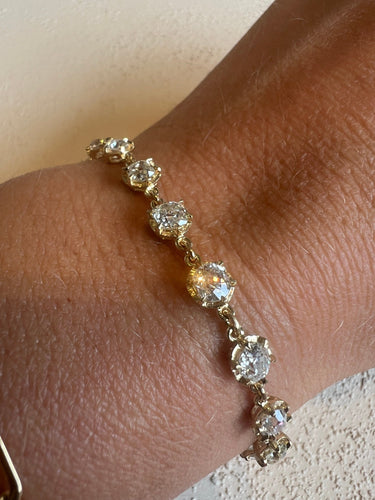 Bracelet Antique old mine diamond bracelet 58 Facettes