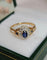 Bague 53 Bague en Or jaune, Or blanc et Saphirs 58 Facettes 649