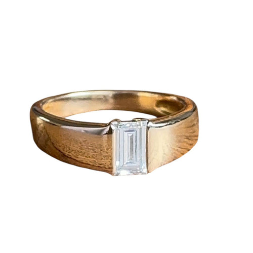Bague 56 Bague Solitaire or diamant rectangle 58 Facettes 373
