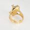 Bague 50.5 Bague Vintage Or Jaune Diamant Opale, Forme Libre 58 Facettes G13204