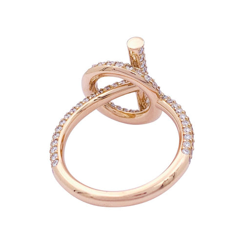 Bague 52 Bague Hermès "Echappée Hermès" or rose, diamants. 58 Facettes 33718