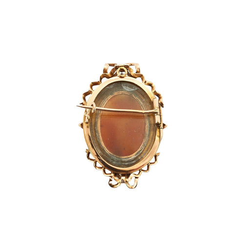 Broche Broche - pendentif camé sur agate or 58 Facettes BO/230041/