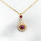 Collier Collier en or jaune avec diamants et rubis 58 Facettes