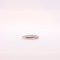 Bague Alliance demi-tour or blanc et diamants serti rail 58 Facettes