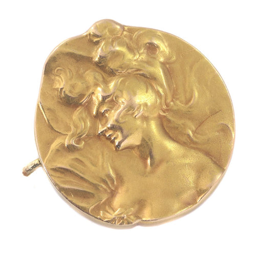 Broche Broche en or de style Art Nouveau au style affirmé 58 Facettes 21028-0216
