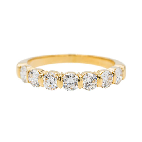 Bague 55 Bague Demi alliance Or jaune Diamant 58 Facettes 3377041CN