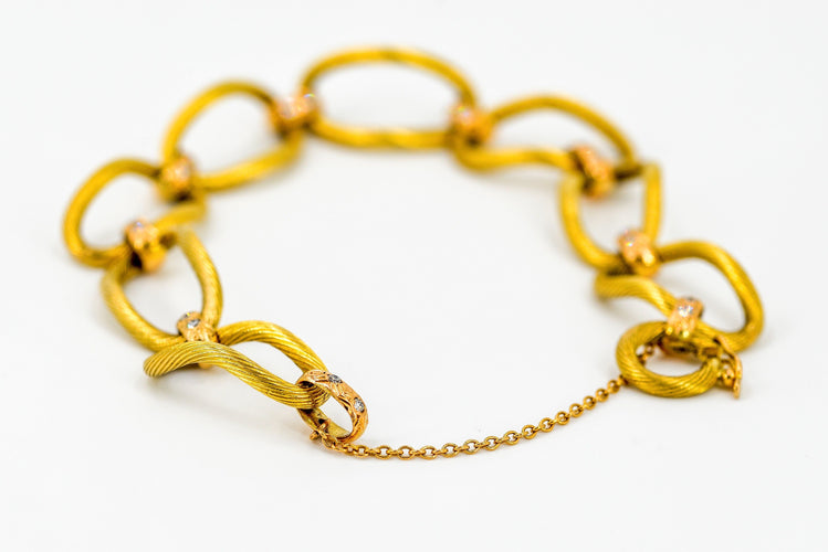 Bracelet Bracelet Or rose, Or jaune Diamant 58 Facettes 05478CD