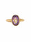 Bague 55 Bague Napoléon III or jaune améthyste perle 58 Facettes J600