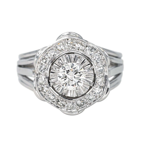 Bague 51 Bague Or blanc, Platine Diamant 58 Facettes 4425765CN