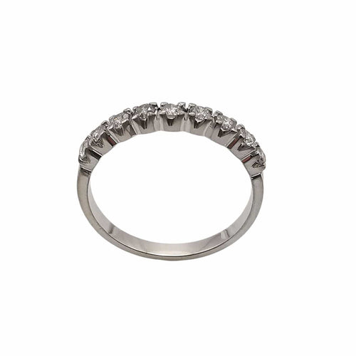 Bague 52 Bague Alliance en or blanc et diamants 58 Facettes