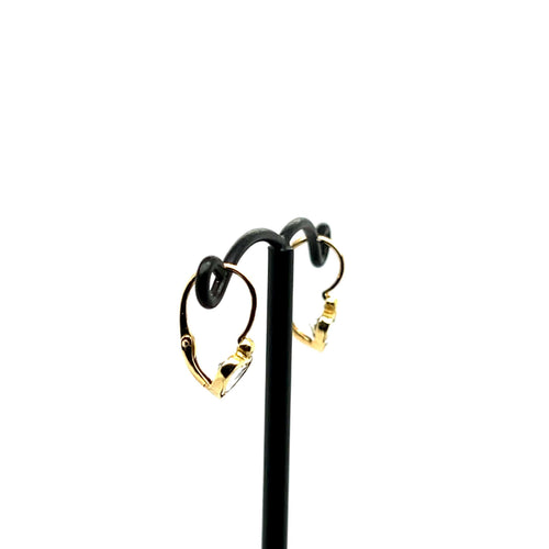Boucles d'oreilles Aquamarine Heart Shape Earring Yellow Gold 58 Facettes