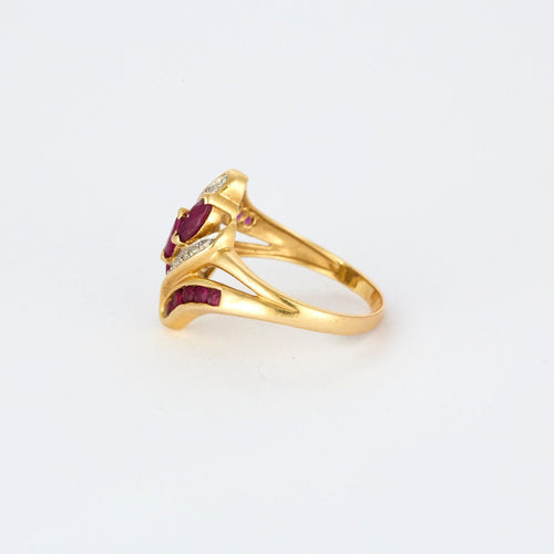 Bague 56 Bague rubis diamants 58 Facettes