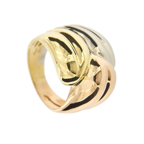 Bague Anello 3 ori a fascia 58 Facettes 28296