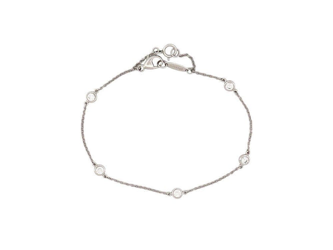 Bracelet bracelet TIFFANY & CO  by the yard en platine 5 diamants 1 ct 58 Facettes 265942