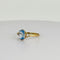 Bague Bague en or jaune avec topaze bleue ovale 58 Facettes 2508021