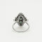 Bague 55 Bague marquise or gris émeraudes et diamants 58 Facettes GU41