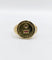 Bague 52 AUGIS - Bague médaille amour or jaune couronne de lauriers ornée de rubis et de diamant (circa 1958) 58 Facettes A04959