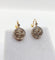 Boucles d'oreilles Dormeuses cible art déco or jaune et platine, diamants 58 Facettes A05769