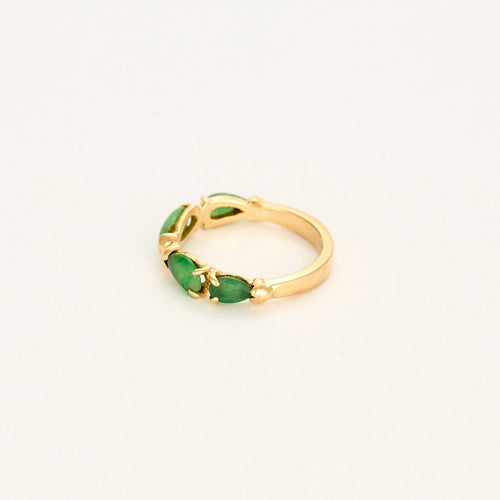 Bague 51 Anneau émeraudes smaragdite opale 58 Facettes LP1295/14