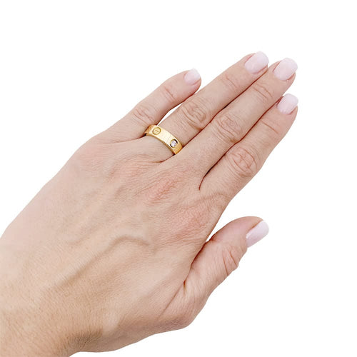 56 Bague Cartier, "Love 3 diamants", or jaune, diamants. 58 Facettes 34301