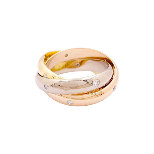 Bague 51 Bague Cartier, "Constellation", trois ors et diamants. 58 Facettes 34820