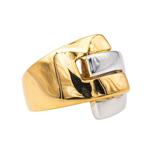 Bague 54 Bague  Or jaune, Or blanc 58 Facettes 4166993RV