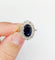 Bague 56.5 Bague marguerite antique, Platine, saphir synthétique et diamants taille roses (circa 1910) pompadour 58 Facettes A05897