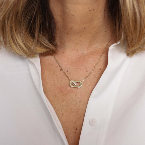 Collier MESSIKA - Collier move uno or jaune et diamants 58 Facettes 102632