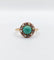 Bague 52.5 Bague marguerite or jaune, cabochon de turquoise, diamants et perles (circa 1900) 58 Facettes A05219