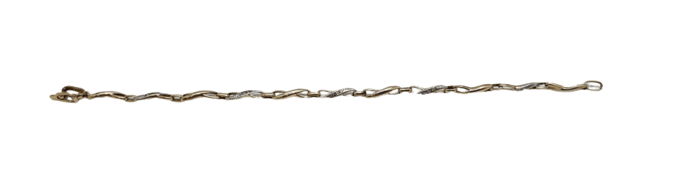 Bracelet Gourmette en Or Jaune & diamants 58 Facettes