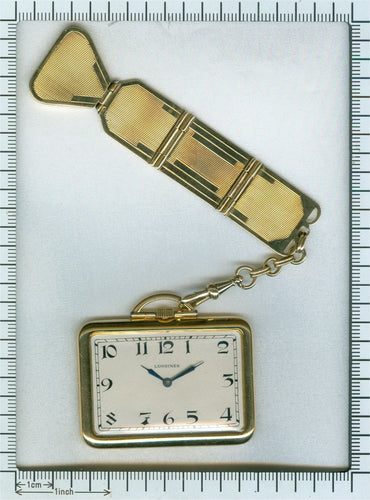 Montre Sophistication d'une montre de poche vintage : la merveille en or de Longines de 1918 58 Facettes 21092-0209