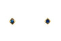 Boucles d'oreilles Boucles d'oreilles saphir bleu taille princesse en or 18 carats 58 Facettes