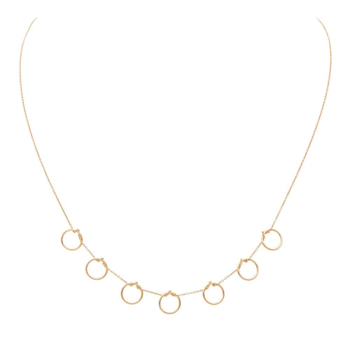 Collier Collier Ginette NY Tiny Five Circles On Chain Or rose 58 Facettes 2646742CN