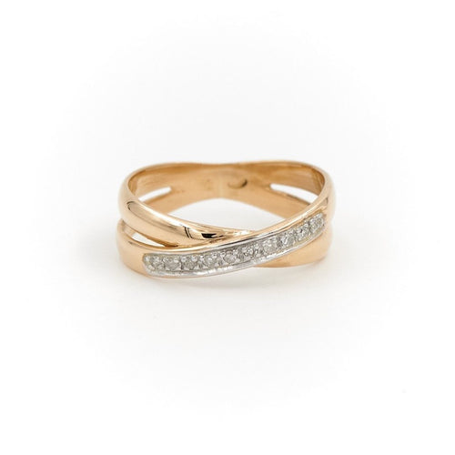 Bague 51 Bague Alliance Or jaune, Or blanc Diamant 58 Facettes 1740880CN