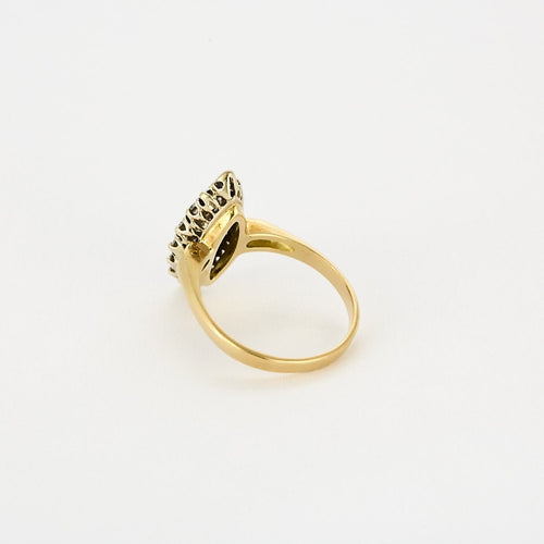 Bague 58 Bague marquise en or jaune et diamants 58 Facettes COL31344