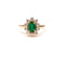 Bague 55 Bague marguerite émeraude et diamant 58 Facettes Bag.Marg.FA.37-E