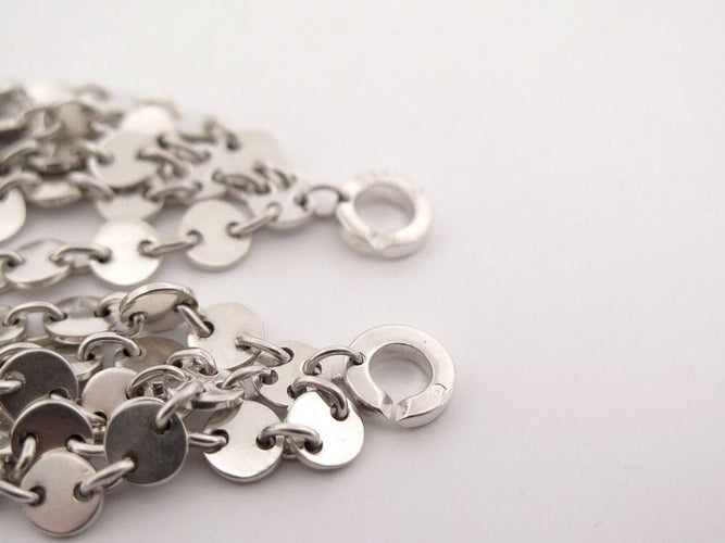 Bracelet bracelet HERMES confettis 5 rangs en argent massif 58 Facettes 259933