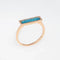 Bague Bague diamant opale East West, taille 7, bijoux fins Estate, anneau en or rose 14 carats 58 Facettes G13852