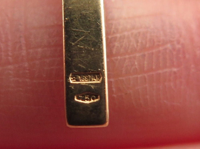 Boucles d'oreilles boucles d'oreilles GUCCI es logo bar or jaune blanc 58 Facettes 258989